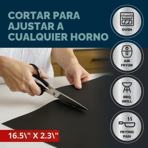 Vista 5 de Revestimiento antiadherente para horno, Grado Profesional – Nunca vuelva a limpiar la parte inferior de su horno, por Cooks Innovations