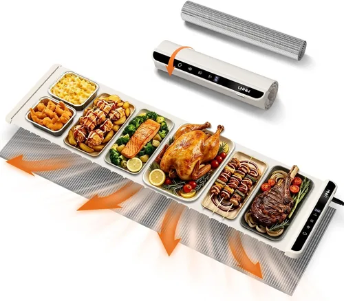 Vista 18 de Warming Mat for Food, 26x15 Inch, Dark Blue, Fast Heat, Child Lock