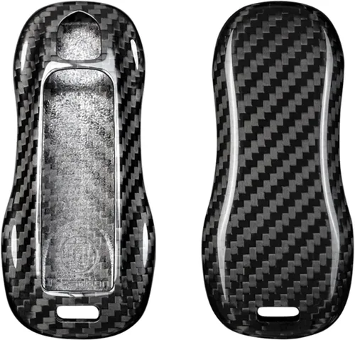 Vista 9 de Funda para llavero de fibra de carbono auténtica y genuina 100% pura, ajuste deportivo para Porsche Boxster Turbo Cayenne Panamera Macan Cayman 911
