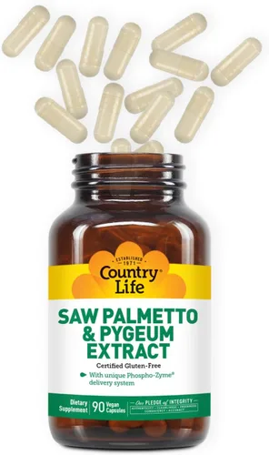 Vista 4 de Country Life Saw Palmetto y extracto de Pygeum - Suplemento de salud de próstata para la salud masculina - Promueve la función saludable del tracto