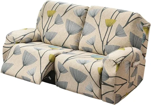 Vista 17 de Fundas elásticas para sillas reclinables, 4 piezas, fundas estampadas Lazyboy para sillón reclinable Lazyboy, funda de elastano suave para silla