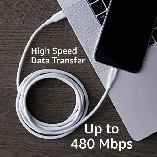 Vista 6 de Amazon Basics Cable de carga USB C a Lightning ABS, cargador certificado MFi para Apple iPhone 14, 13, 12, 11 X Xs Pro, Pro Max, Plus, iPad, 6 pies