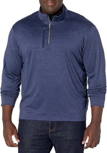 Vista 4 de Cutter & Buck Chaqueta jaspeada NFL Stealth Drytec con cremallera de un cuarto para hombre Atlas