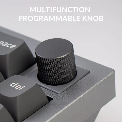 Vista 3 de Keychron Q2 - Versión de perilla de teclado mecánico con cable 65 de diseño QMKVIA macro programable con interruptor Gateron G Pro marrón
