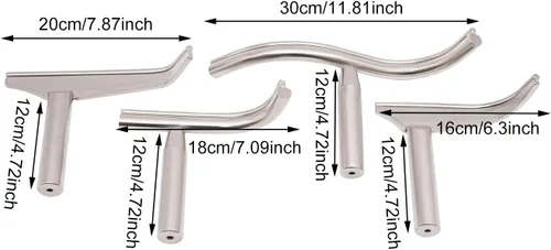 Vista 4 de Soporte para herramientas de torno de 0.98 pulgadas, con forma especial, soporte para herramientas de torno de doblado, torno de madera