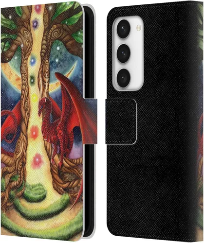 Vista 46 de Head Case Designs Officially Licensed Carla Morrow Galactic Entrancement Dragons Leather Wallet Case Compatible with Samsung Galaxy A07 4G