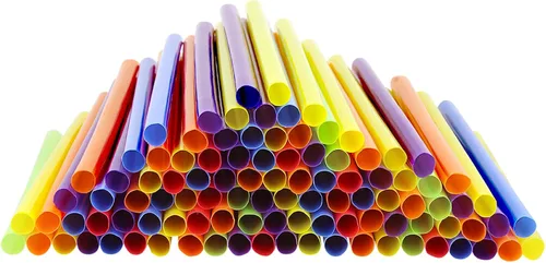 Vista 3 de Comfy Package, [100 unidades] Pajitas de plástico jumbo para batidos, 8.5 pulgadas de alto, varios