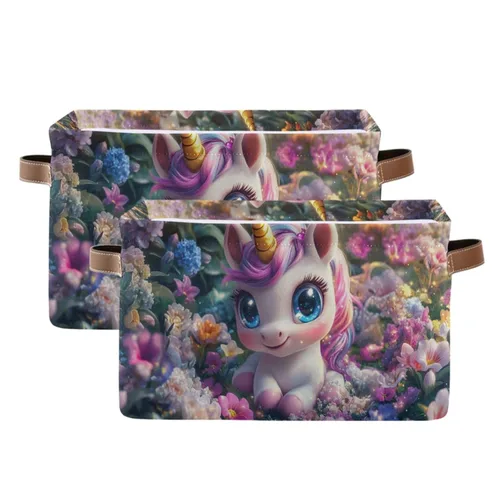 Vista 24 de Emelivor ABC - Contenedor de almacenamiento plegable con asa rectangular impermeable ABC Dinosaurios cesta para almacenamiento cubo organizador