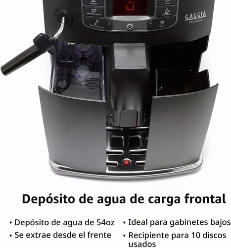 Vista 2 de Gaggia Velasca - Máquina de café expreso, 54 onzas, color negro