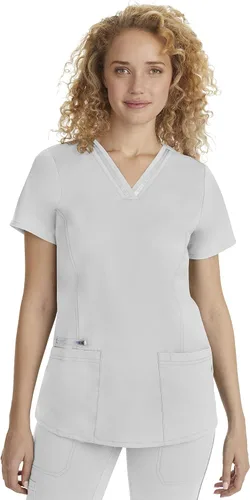 Vista 15 de Healing Hands Camiseta médica para mujer con 3 bolsillos y fácil cuidado, tela elástica de 2 vías 2278 Negro