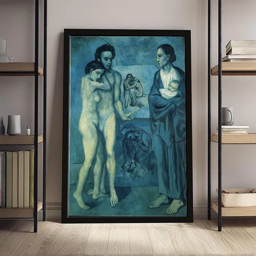 Vista 4 de La Vie. Life 1903 by Pablo Picasso Posters Prints Canvas Deco Paintings Vintage Wall Art For Offices Living Rooms And Bedrooms Hanging Frame 8" L X