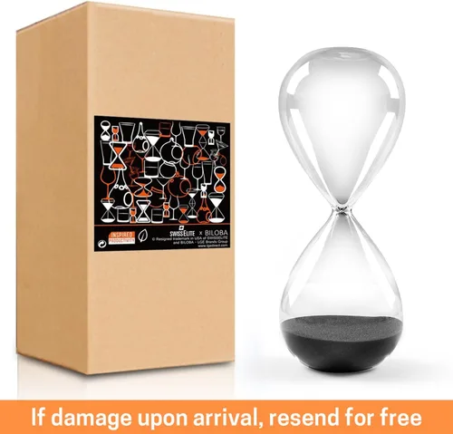 Vista 8 de SWISSELITE - Temporizadores de arena de reloj de arena, reloj de arena inspirado en cristal Para el hogar, escritorio, decoración de oficina