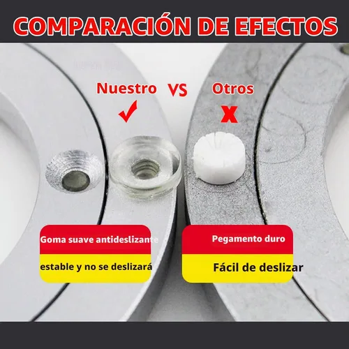 Vista 3 de Rodamiento giratorio de aleación de aluminio, plato giratorio resistente, Lazy Susan, rodamiento giratorio, mesa de comedor redonda, accesorios