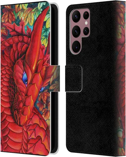Vista 336 de Head Case Designs Officially Licensed Carla Morrow Galactic Entrancement Dragons Leather Wallet Case Compatible with Samsung Galaxy A07 4G