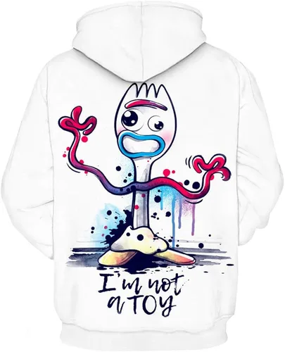 Vista 3 de Cuiacoir Novedad Unisex impresión 3D sudadera con capucha divertida dibujos animados pullover bolsillos sudadera con capucha traje sudadera
