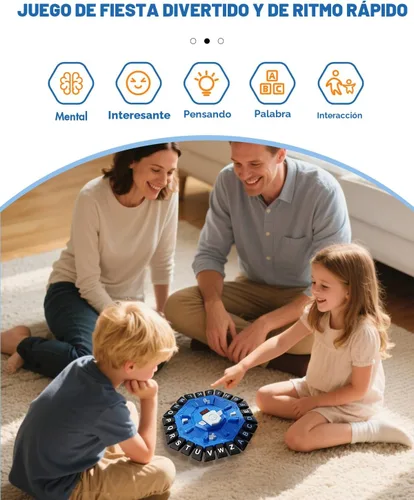Vista 2 de Juego de palabras, juegos de mesa familiares con temporizador de pantalla y 2 modos, juegos de presión de 24 letras de ritmo rápido, juego