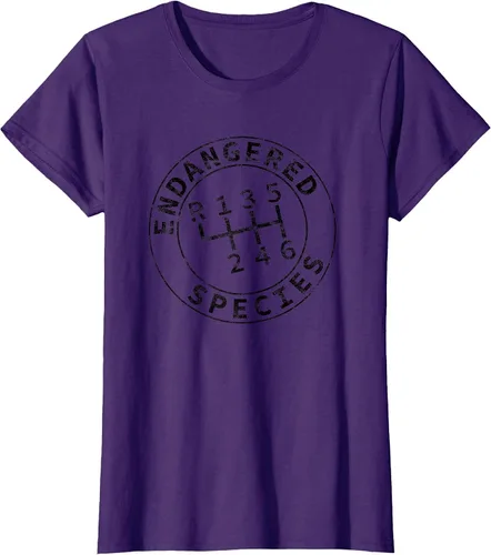 Vista 29 de Endangered Species Stick Shift Manual Transmission Drivers T-Shirt Baby Blue