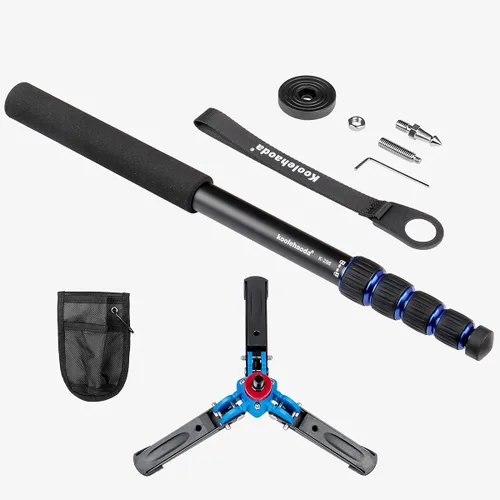 Vista 8 de Koolehaoda Monopod de cámara extensible con base de soporte plegable