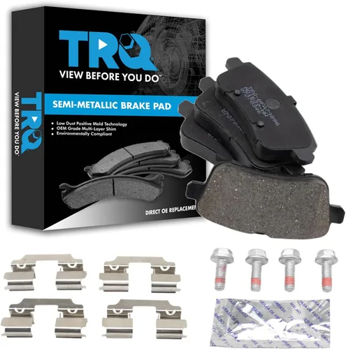 Vista 156 de TRQ Pastillas de freno delanteras semi metálicas compatibles con Ford Expedition 2018-2021 F-150 2018-2020 Lincoln Navigator 2018-2022