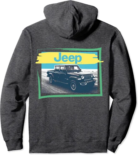 Vista 2 de Jeep Sudadera con capucha con estampado de imagen de Gladiator (parte delanteratrasera), Azul Patchwork, S
