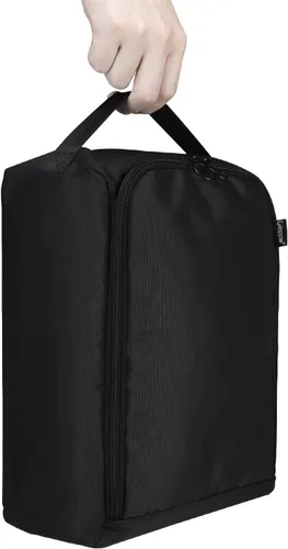 Vista 4 de Gloppie Bolsas para zapatos de viaje, bolsa de almacenamiento portátil grande para zapatos, organizador de zapatos, cubos de embalaje negros
