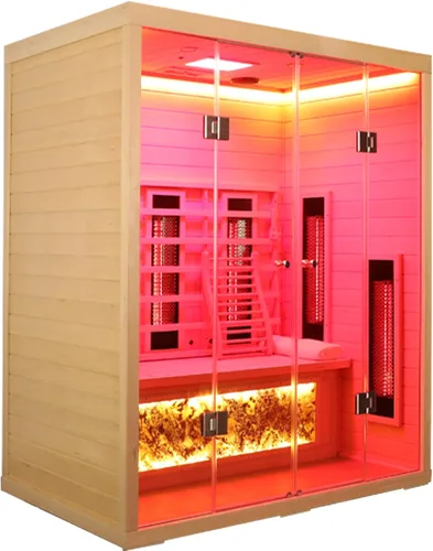 Vista 7 de Sauna infrarroja de espectro completo para 3 personas con terapia 75.3*62.8*39.2
