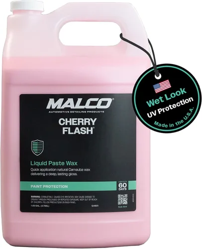 Vista 10 de Malco Cherry Flash - Cera de pasta líquida para autos – Protege y dale brillo a tu vehículo/La forma más fácil de encerar manualmente tu auto/Brillo