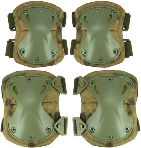 Vista 10 de Rodilleras tácticas de camuflaje y coderas para Airsoft Paintball Caza Ejército Patín Deportes al aire libre