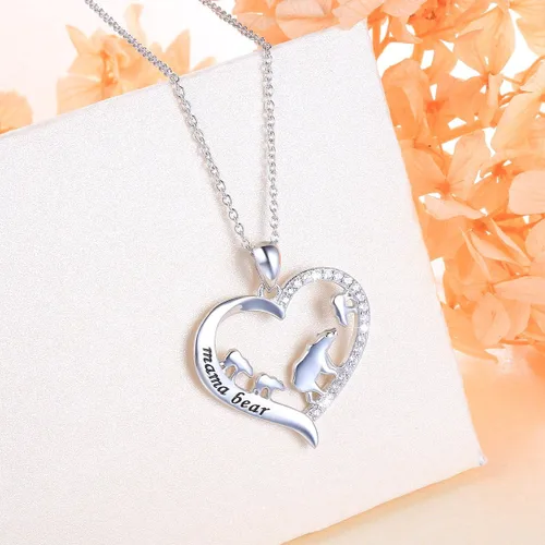 Vista 14 de Collar de plata esterlina para mamá, regalo para el día de la madre, dije o brazalete para mamá