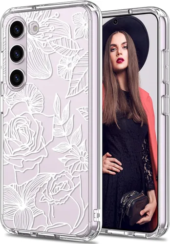 Vista 15 de ICEDIO Funda para Samsung Galaxy S23 Plus, delgada, transparente, con diseños de moda, para niñas y mujeres, funda protectora duradera y resistente