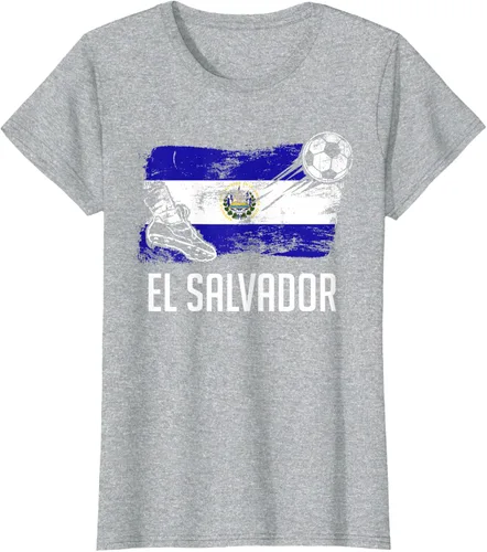 Vista 21 de Camiseta salvadoreña con bandera de fútbol salvadoreño