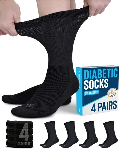 Vista 13 de Doctor's Select® Diabetic Socks for Men and Women - Non-Binding Neuropathy Socks for Diabetics Men Non Grip & Grip Socks