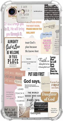 Vista 65 de Funda para Celular con Versículos de la Biblia, Colocación de Citas Cristianas de Jesús, Diseño Collage, Funda Protectora Suave de TPU de Moda
