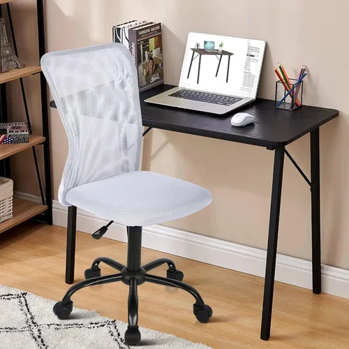 Vista 12 de Silla ergonómica de oficina con soporte de malla, moderna silla giratoria ejecutiva con respaldo medio, silla de computadora, silla de tareas