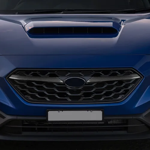 Vista 5 de AIRSPEED Para Subaru WRX 2022-2023 Cubierta de tira de rejilla delantera para rejilla exterior del automóvil, moldura de fibra de carbono dura