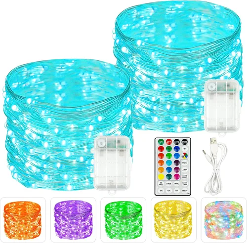 Vista 34 de Paquete de 2 guirnaldas de 30 luces LED de calabaza para decoración