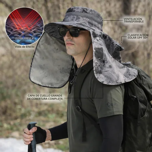 Vista 3 de HUAMULAN Sombrero de verano de ala ancha para mujer, agujero para cola de Hyp016-shenhui-smo