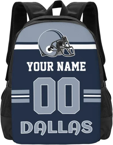 Vista 14 de Mochila de estilo de fútbol personalizado Mochila personalizada con nombre y número Mochilas personalizadas de alta capacidad bolsa regalos, Arizona