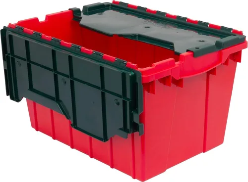Vista 14 de Akro-Mils KeepBox Contenedor de almacenamiento de 12 galones, caja de almacenamiento de plástico apilable y anidable con tapa adjunta, bolsa