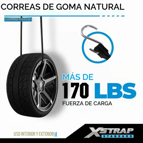 Vista 3 de XSTRAP STANDARD Paquete de 20 cuerdas elásticas 100% EPDM de 15 pulgadas