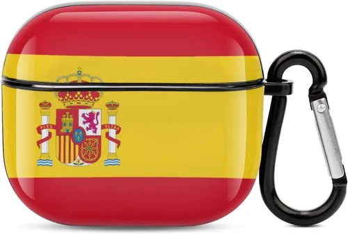 Vista 28 de Funda protectora con Bluetooth de cuerpo completo de la bandera rumana para AirPods 3, funda con llavero impreso completo