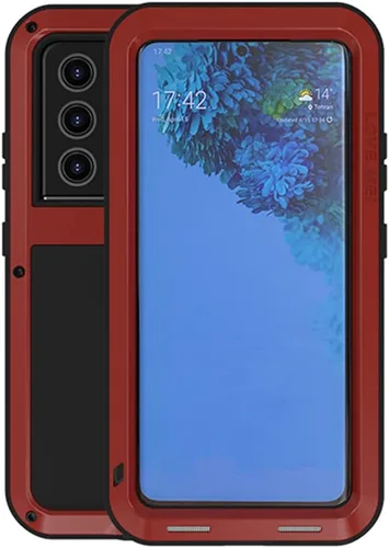 Vista 9 de LOVE MEI Funda para Samsung Galaxy Note 20 Ultra, resistente al aire libre, a prueba de golpes, a prueba de polvo, híbrida, de aluminio, resistente