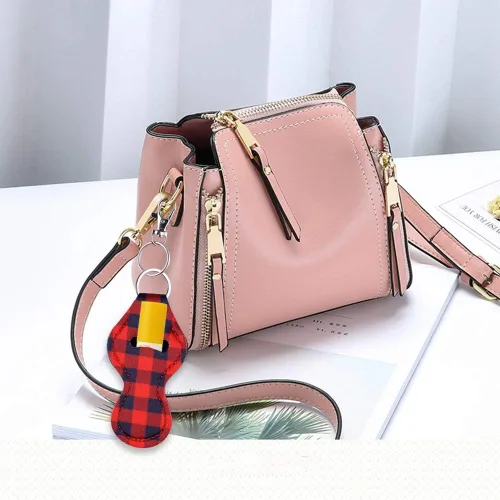 Vista 6 de Duufin 24 Pieces Chapstick Holder Keychains Lipstick Holder Keychains