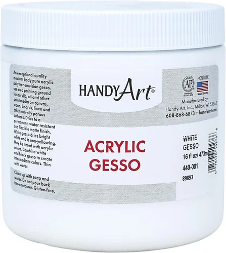 Vista 11 de Handy Art Student Acrylic 32 onzas, Black Gesso