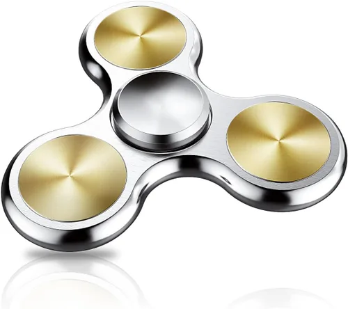 Vista 10 de ATESSON Fidget Spinner Juguete Ultra Duradero de Acero Inoxidable Rodamiento de Alta Velocidad Giros de Precisión Material de Metal Mano Spinner