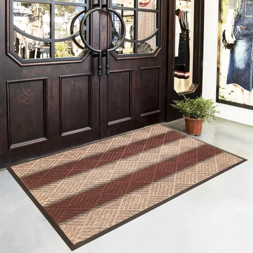 Vista 14 de DM25 - Alfombrillas de goma antideslizantes para puerta delantera, alfombrillas de entrada, rascador de zapatos, tapete de bienvenida