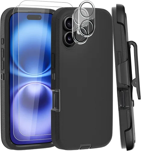 Vista 38 de Funda para iPhone 12 Mini con funda de clip para cinturón y 2 protectores de pantalla, funda de protección completa resistente de grado militar a