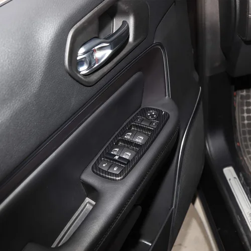 Vista 5 de JeCar Kit de moldura de botón interior para cubierta de interruptor de elevación de ventana para Jeep Grand Cherokee 2011-2020 y Jeep Cherokee