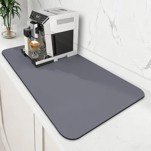 Vista 12 de Tapete de café súper absorbente para secar platos, tapete para barra de Caqui