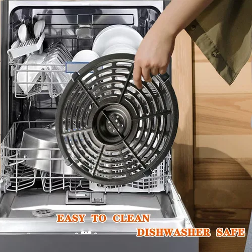 Vista 4 de ALJ Bandeja de repuesto para freidora de aire Chefman 3.7QT/3.6QT/3.5QT, revestimiento antiadherente de doble capa mejorado, sartén para freidora
